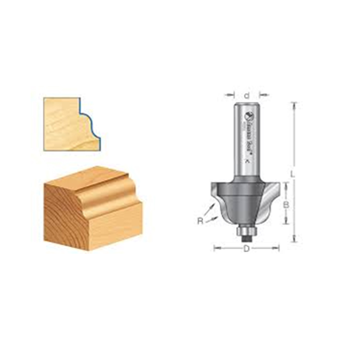 Axcaliber Bearing Guided Roman Ogee Cutter