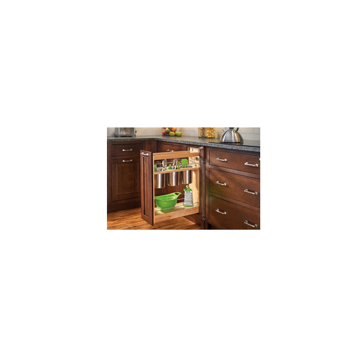 Base Cabinet Pullout Utensil Organizer with Blumotion Soft-Close